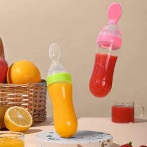 🍓 Mangeoire à Fruits pour Bébé + Cuillère à Presser en Silicone Sans BPA