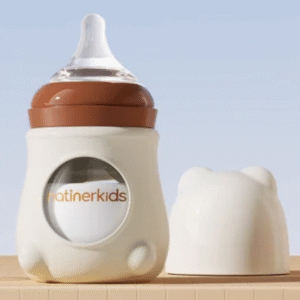 🍼 Biberon en Verre 180 ml – Anti-Flatulence, Anti-Étouffement & Anti-Choc pour Nouveau-Né