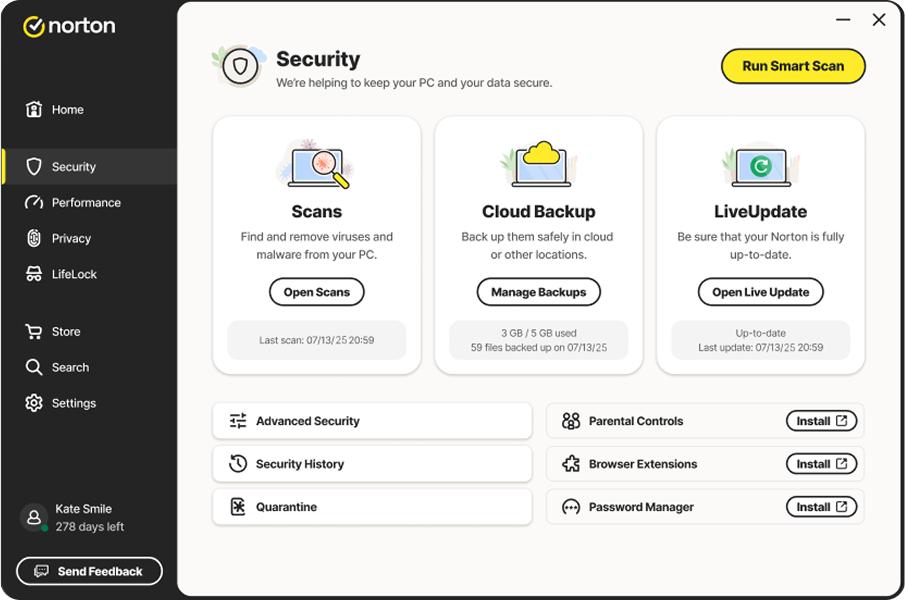 🛡️ Norton Security Deluxe (5 appareils – 1 an)